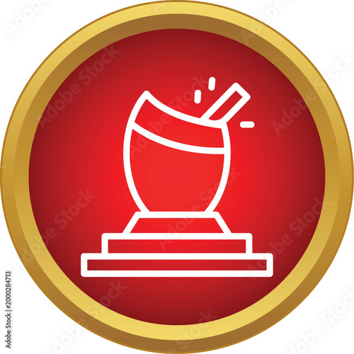Mortar and pestle icon for pharmaceutical or chemical processes