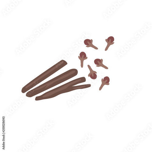 Cinnamon Sticks And Cloves Spices