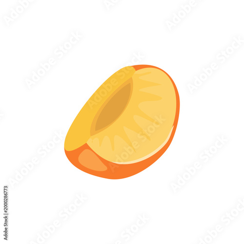 Apricot Branch With Leaves And Fruit