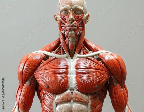 Human Anatomy Muscles Model of Muscular System Close-up