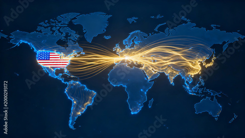 Global Connections - USA at the Center of International Trade and Communication.