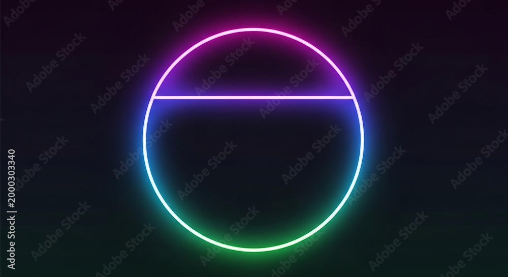 Obraz premium Neon Gradient Ring 3B