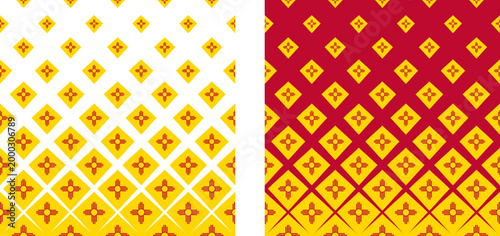 new mexico flag pattern. rhombus background. vector illustration