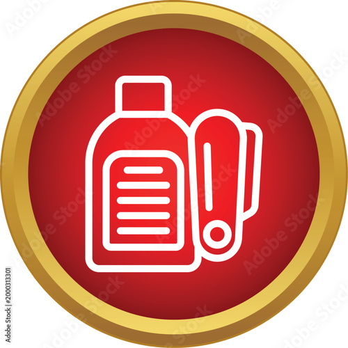 Sunscreen bottle and tube representing skin protection from uv rays