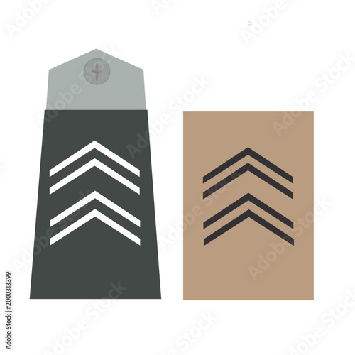 Galon de passant d'épaule de l'armée de terre belge : sergent-chef