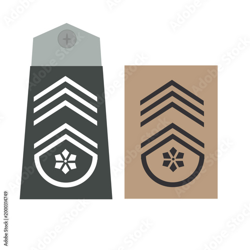 Galon de passant d'épaule de l'armée de terre belge : adjudant-chef