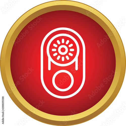 Timing belt and pulley system icon representing automotive engine parts