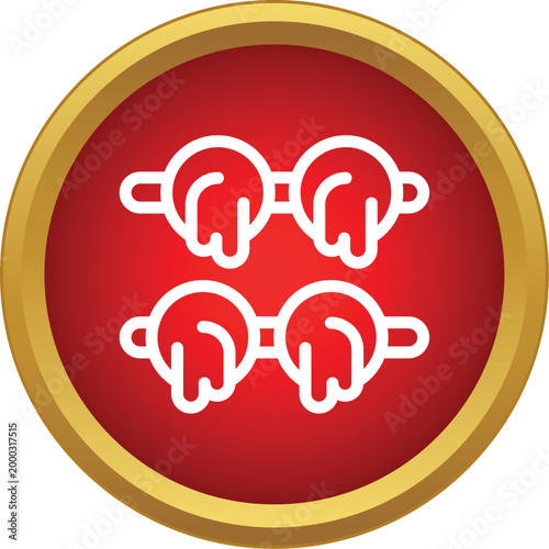 Barbell icon representing fitness activities and strength training