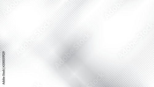 Abstract white and gray color background with halftone effect, dot pattern, grain texture. Vector illustration.