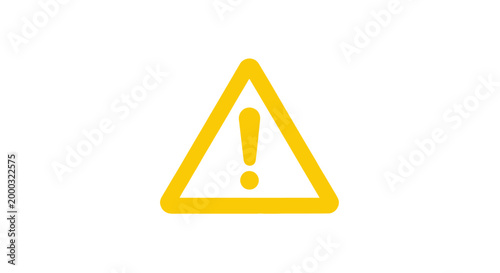 Yellow Exclamation Mark Warning Sign.