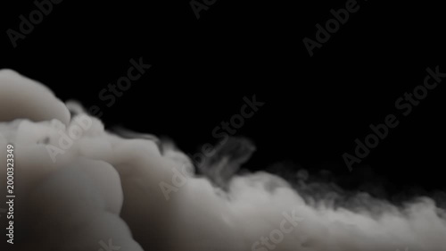 White smoke moving across the ground. Video in loop. Can be used as a special effect for your projects, video texture or background for designs, scenes, etc.
