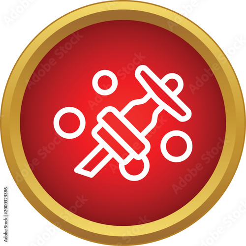 Hookah shisha waterpipe icon depicting a smoking device with bubbles in a red circle
