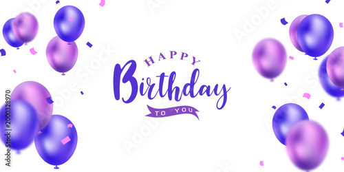 Celebrate your birthday background with beautiful balloon vector illustration.