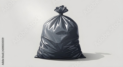 Black Garbage Bag Illustration