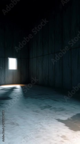 Minimal Horror Interior with Deep Shadows