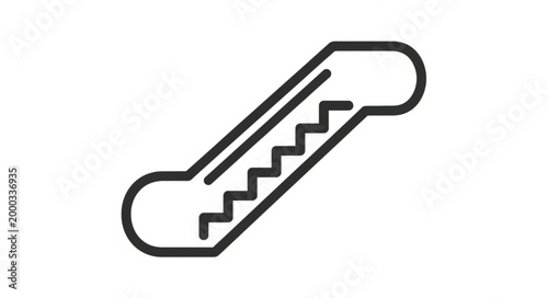 Modern escalator icon for transportation and movement.