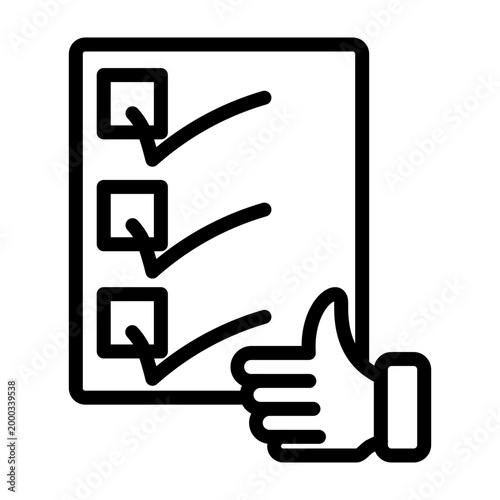 Feedback Form Vector Line Icon Design