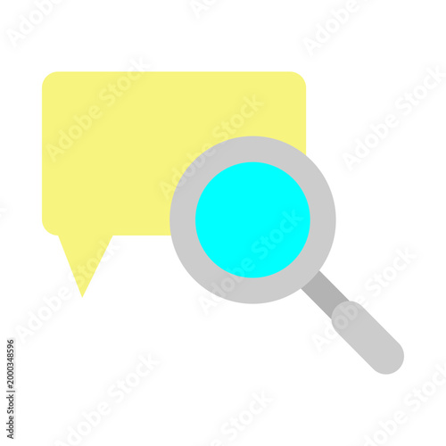 Search Vector Flat Icon Design