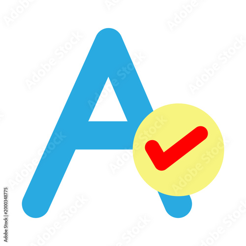 Spell Check Vector Flat Icon Design