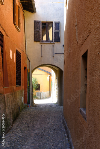 Historic buildings of Camporeso, medieval village near Galbiate, Lecco province, Italy