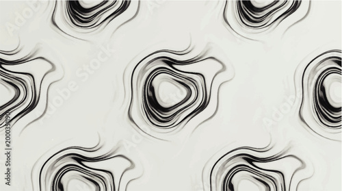 Dynamic abstract black and white swirling pattern background texture with organic fluid shapes ideal for modern designs
