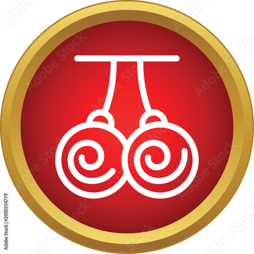 Castanets icon representing musical rhythm and spanish culture