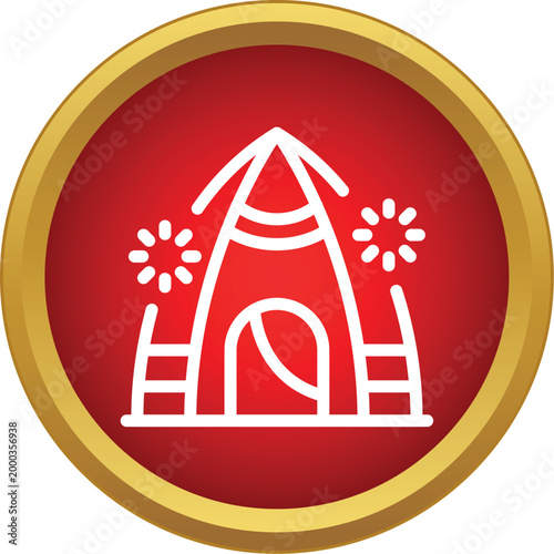 Tipi dwelling icon as a symbol of traditional native american life