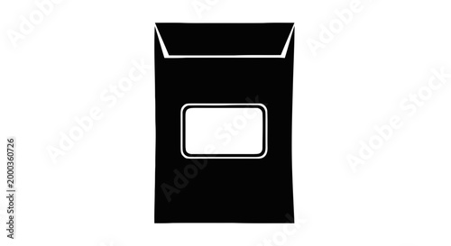 Black envelope with window.