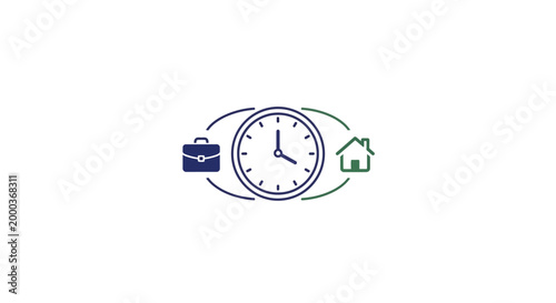 Work life balance concept icon.