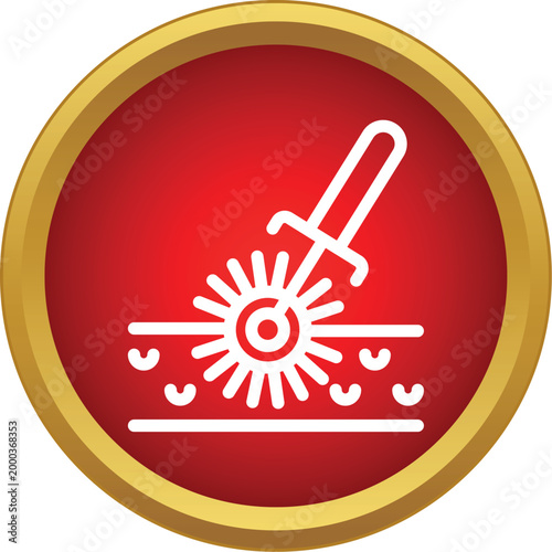 Laser light beam targeting skin for cosmetic and dermatological treatment