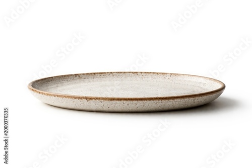 Isolated oval ceramic plate...