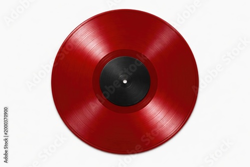 Classic red vinyl record sh...