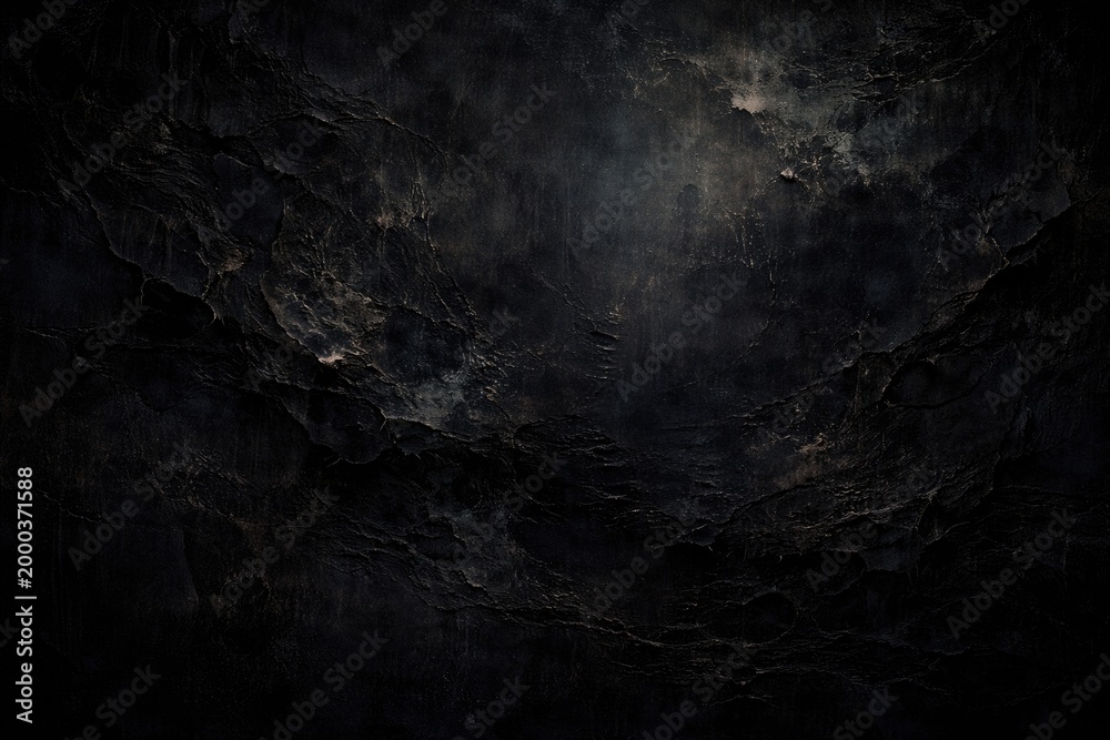 Naklejka premium Dark mysterious abstract backdrop with layered textured surface and subtle gloom