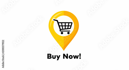 Free Download A shopping cart icon within a location pin above 