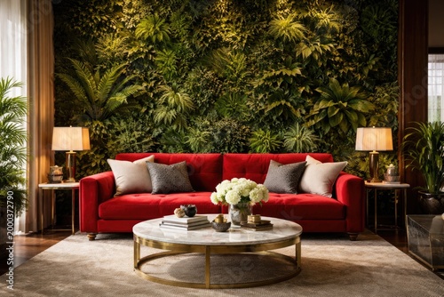 Elegant living area with br...
