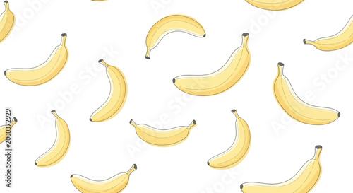 Foto Yellow bananas fruit bunch tropical.