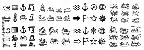 Maritime icons collection