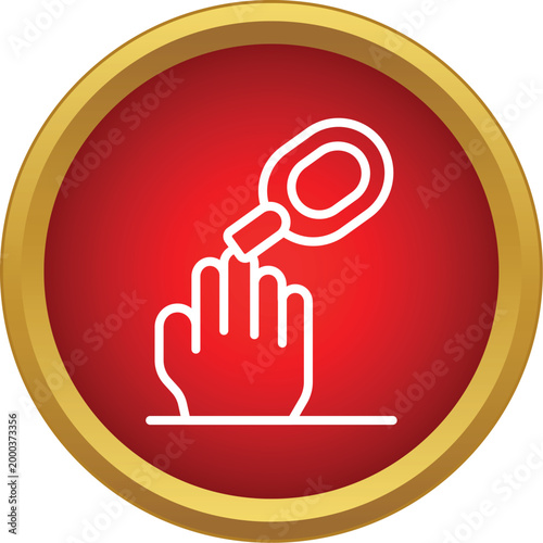 Finger pricking for blood sample testing icon