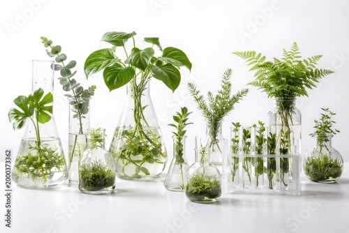 White backdrop display of g...