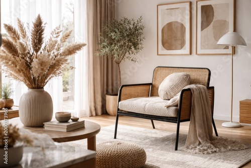 Chic modern living space in...
