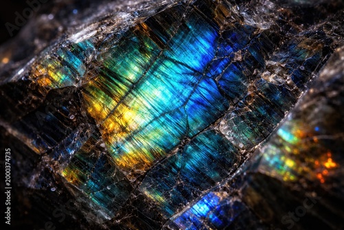 Detailed view of labradorit...