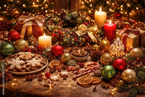 Holiday ornament filled tab...