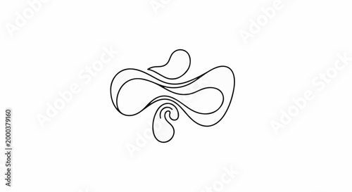 Abstract curvilinear design with swirling, flowing lines and organic shapes