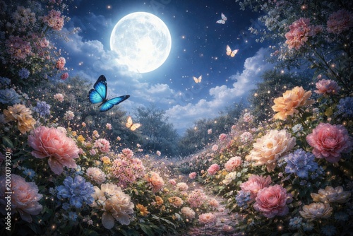 Dreamlike nature illustrati...