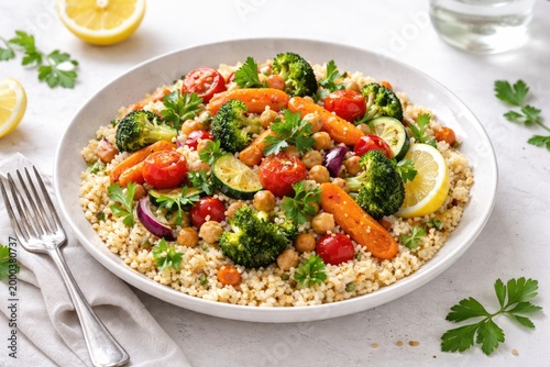 Healthy couscous dish with ...