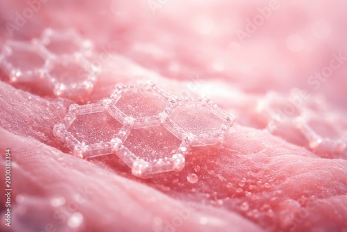 Hexagonal sugar molecules d...