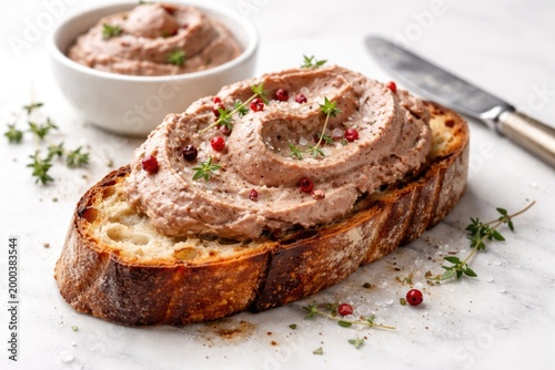 Gourmet pate presented on r...