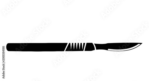 Black kitchen knife with fork.