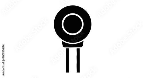 Black Light Bulb Icon.