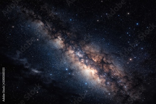 Expansive dark sky filled w...
